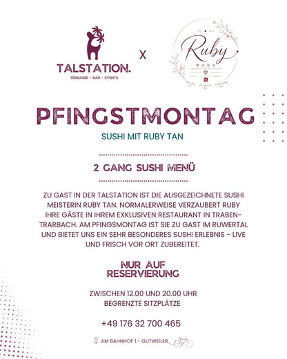 SUSHI MIT RUBY TAN - Pfingstmontag 25.05.26