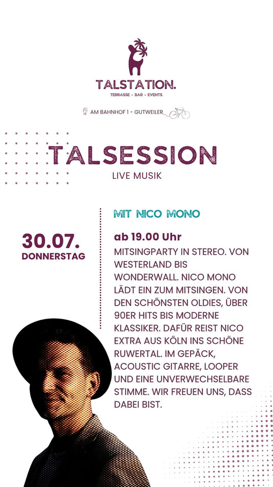 TALSESSION - LIVE MUSIK MIT NICO MONO