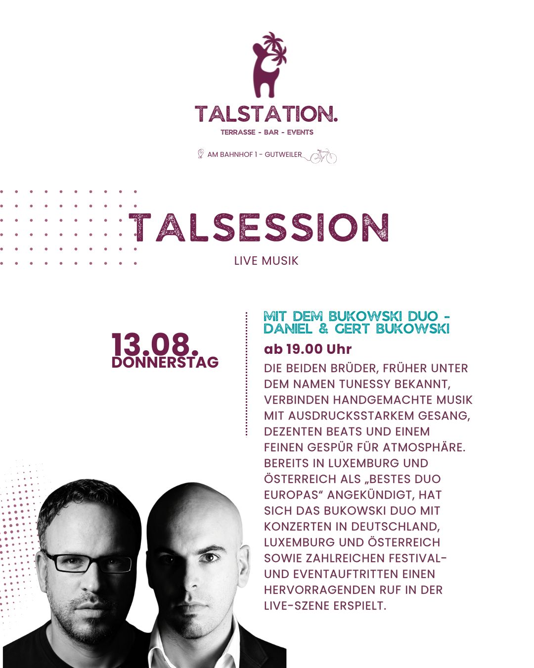TALSESSION - LIVE MUSIK MIT DEM BUKOWSKI DUO