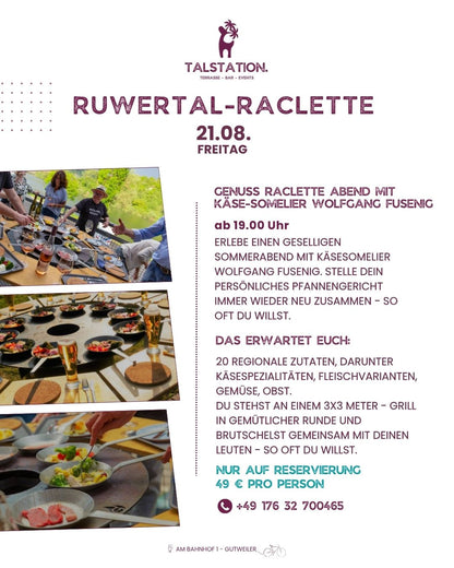 RUWERTAL RACLETTE - GENUSS RACLETTE ABEND IM GROßFORMAT