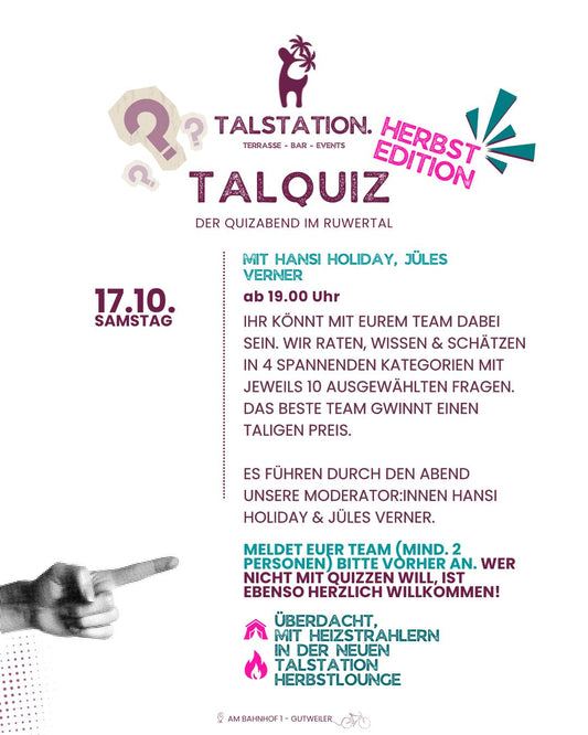 TALQUIZ - Der Quizabend im Ruwertal "Herbst Edition"